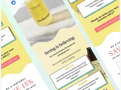 Klaviyo Email Design | Skincare Brand | Sumeer Saini ecommerce email design email template figma email figma email template klaviyo klaviyo email marketing
