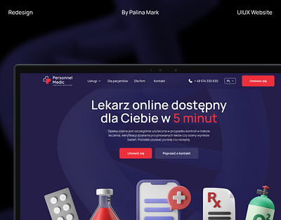 Redesign medical website 3dicons medical redesign typography ui ux website