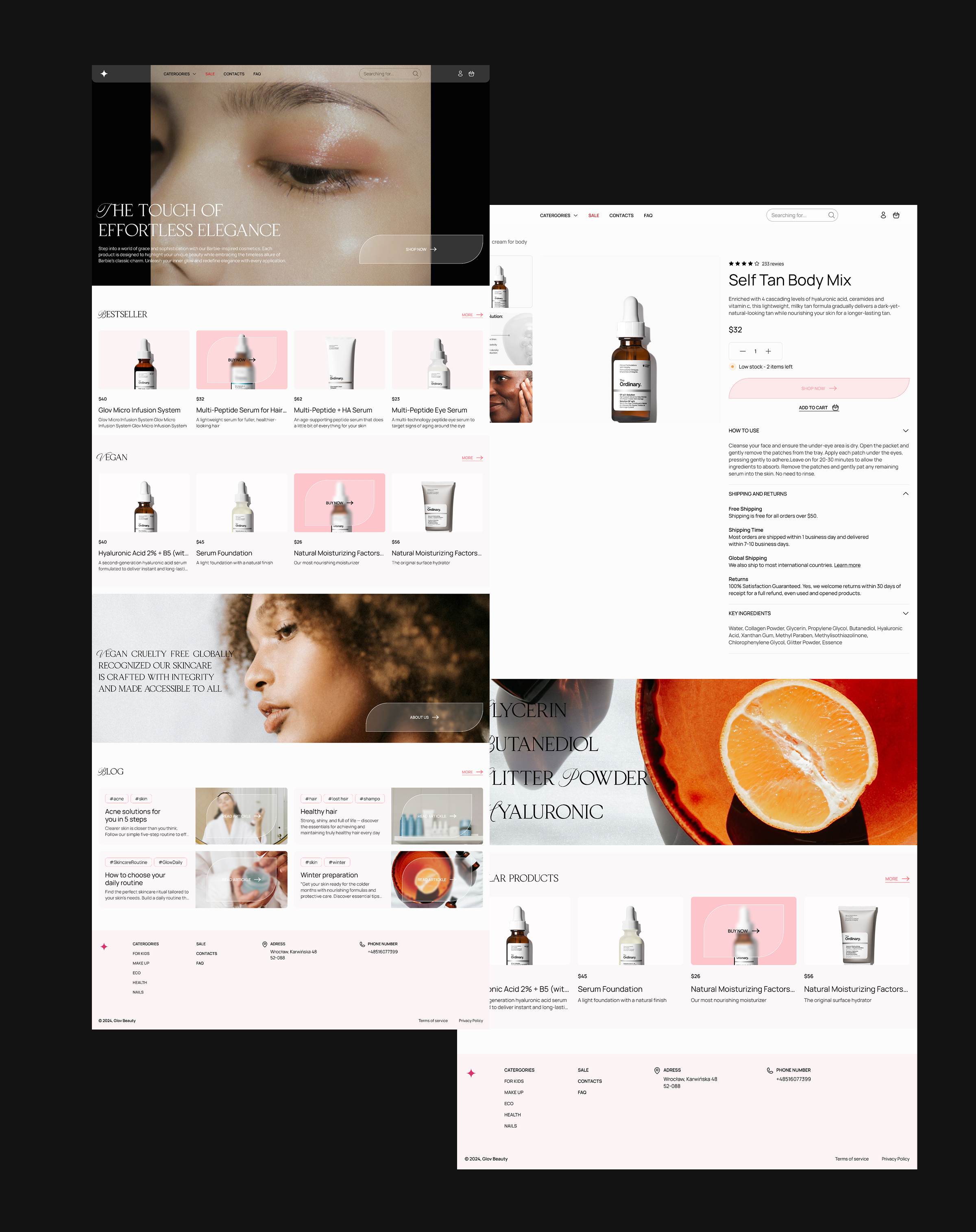 Beauty E-commerce UI/UX Design beauty e commerce landing ui ux website