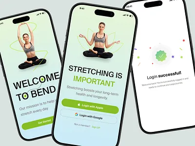 Fitness App Onboarding app design fitness fitness app fitness center fitness tracker health app health care ios ios app design log in mobile mobile app design mobile application onboarding sign in splesh startup ui ux