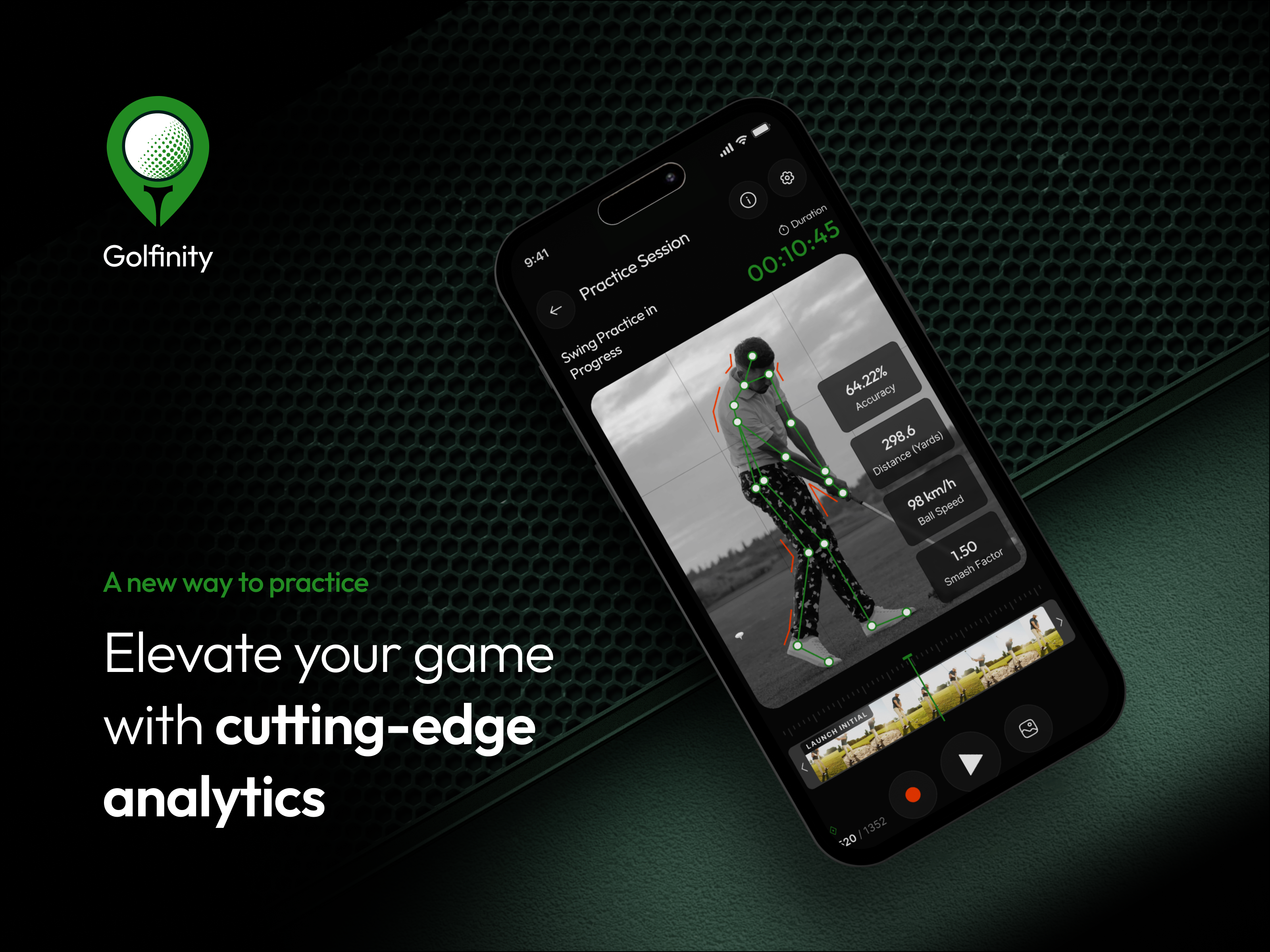 Golfinity - Golf AI Driven Tool App app app design branding golf golf training app graphic design mobile app design sports ai sports app design ui ui design uiux inspiration user interface