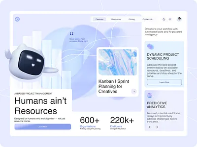 Human-Centric Project Management Dashboard ai tools appdesign branding design for humans digital workspace management dashboard project management dashboard property management dashboard prototyping scrum board task management dashboard task management ui design ui ui ux design user management ui ux work design work flow design