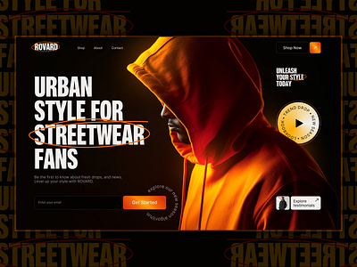 Urban Streetwear Home Page Design — E-Commerce branding clothing website design e commerce e commerce website design landing page landing page design ui uiux design ux web web design website design
