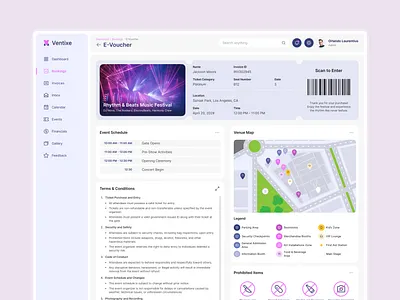 Ventixe E- Voucher & Calendar Page – Event Management Dashboard calendar app dessign event calender ui event management dashboard event management solution event organizer ui event voucher ui eventtech design evoucher design figma template figma ui modern ui template responsive ui design ui inspiration ui showcase ui trends ux for dashboard uxui design