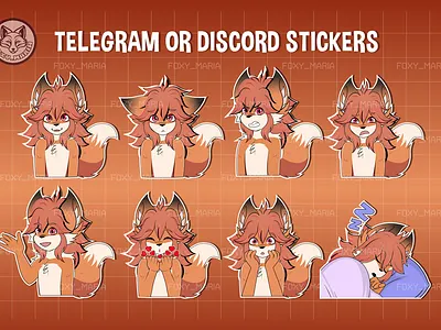 Telegram or Discord Furry Stickers Available chubbystickers commissionart commissionsopen digitalart discord foxart foxlovers foxymaria furry furryart furryartist furryfandom furrystickers fursona fursonaart fursonastickers telegramstickers twitch