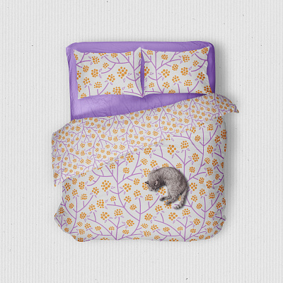 Endless cloudberry background bed linen bed sheet branding cloudberry design graphic design hand drawn illustration seamless pattern textile vector