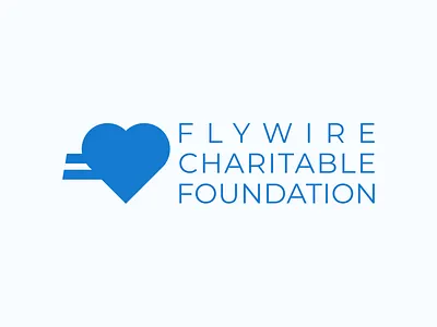 Flywire Charitable Foundation logo brand identity branding design illustration logo