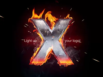 🔥 Light up your logo! 3d after effects animation branding burning design fire graphic design hot illustration logo motion graphics ui x