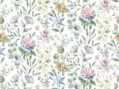 Floral strokes design digital illustration floral illustration nature pattern print print design surface pattern watercolor