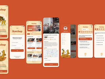 Social Katchup App app design app ui creative app design creative design creative ui design graphic design social katchup app ui web design