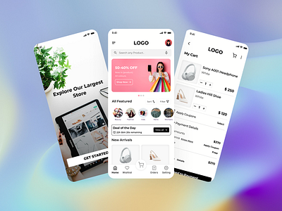 E-commerce App UI UX app ui design apple ui design design ecommerce app ecommerce app ui ux figma mobile app ui ui uiux