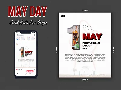 MAY DAY SOCIAL MEDIA POST DESIGN | ENGLISH VERSION branding creative logo creative visual designer design freelance graphic designer freelance logo designer graphic design may day post design may day poster design minimal minimalism portfolio for graphic designer presentation design social media ad design social media poster design vector