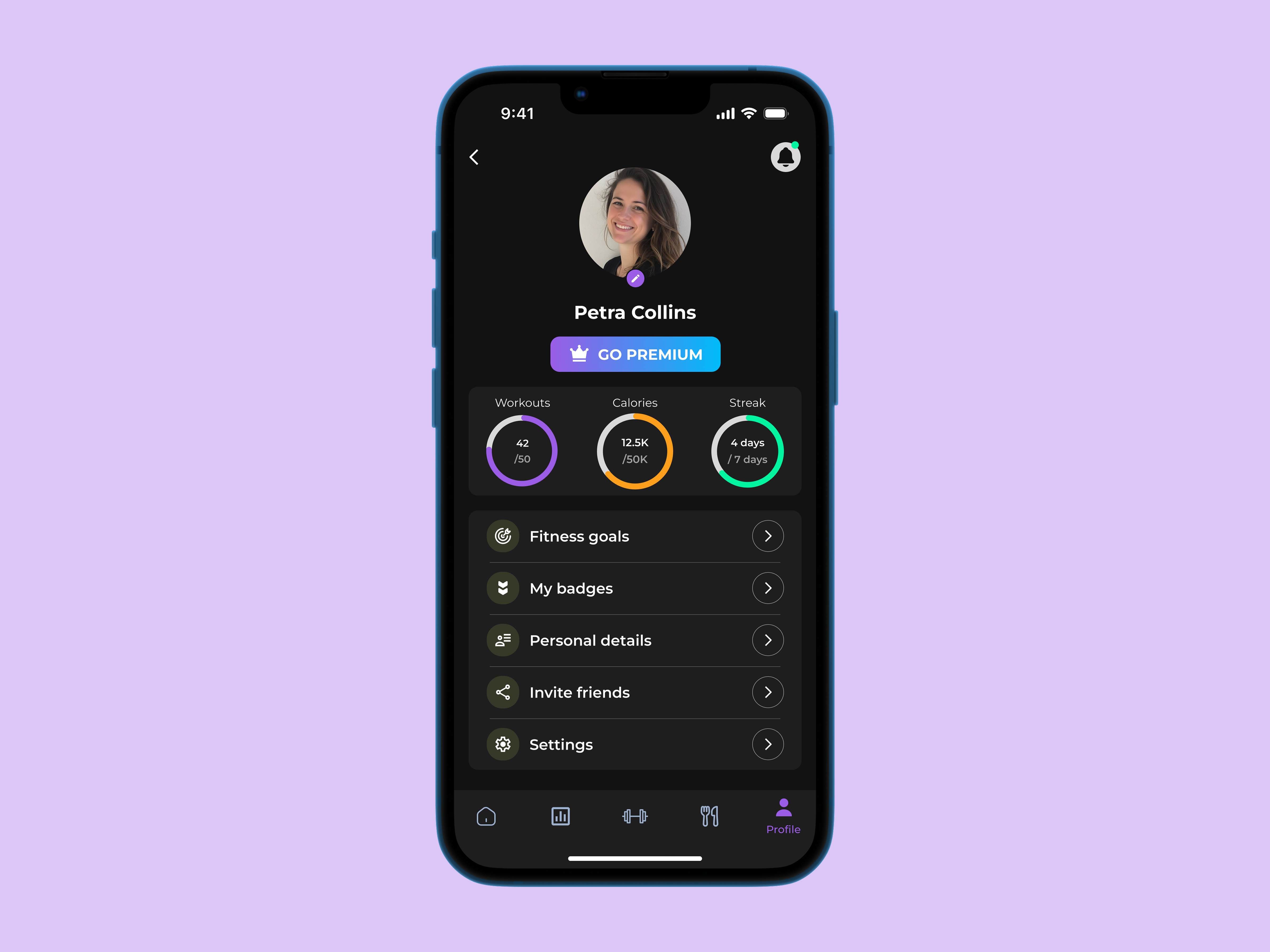 Daily UI #006 - User Profile app design daily ui design design challenges figma design mobile design ui