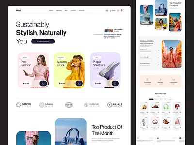 eCommerce Store Landing page concept buy design designer ecommerce fashion freelance homepage landing page order product purchase remote ui uxui web design website