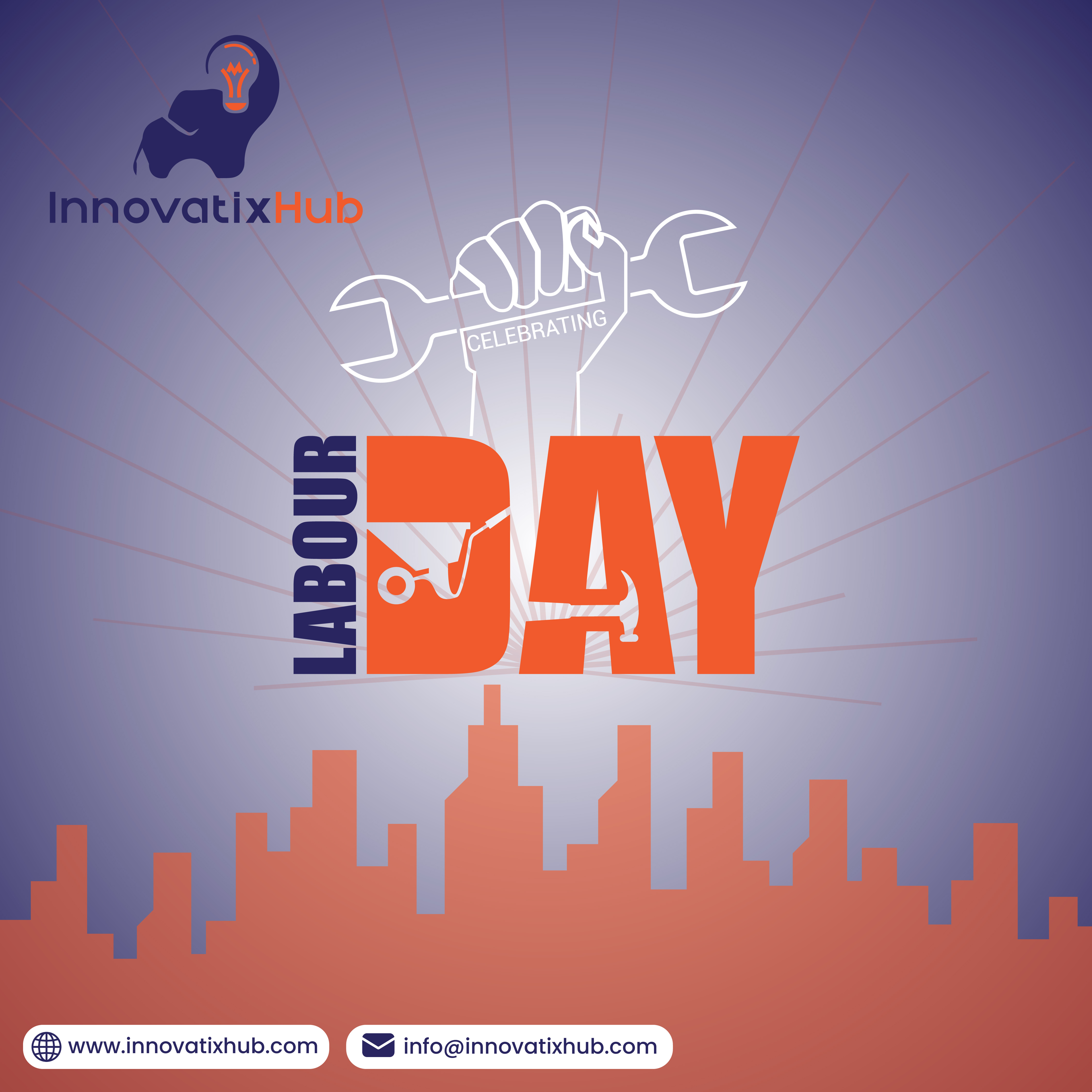 Happy Labour Day advertisingagency branding design illustration innovatixhub logo logodesign minimalist logo ui vector