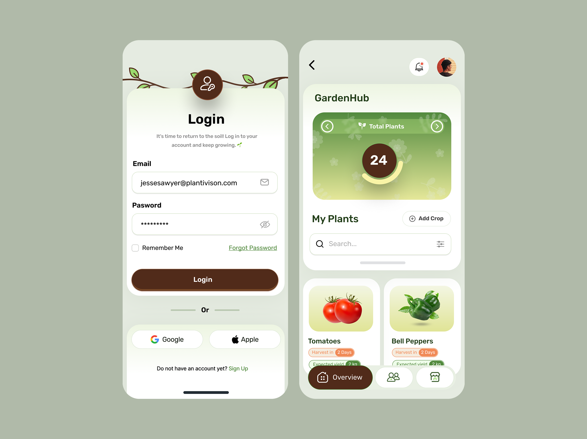 Plant app design graphic design login mobile nature plant plants app service ui ux uxdesign