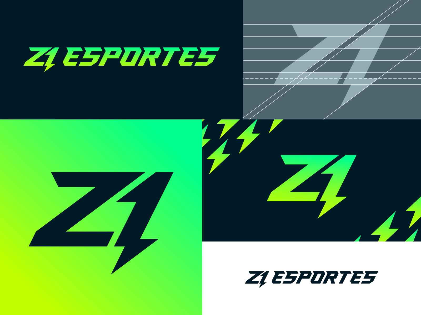 Z1 ESPORTES bolt brand branding graphic design lightning logo minimalist news sport typography z z1