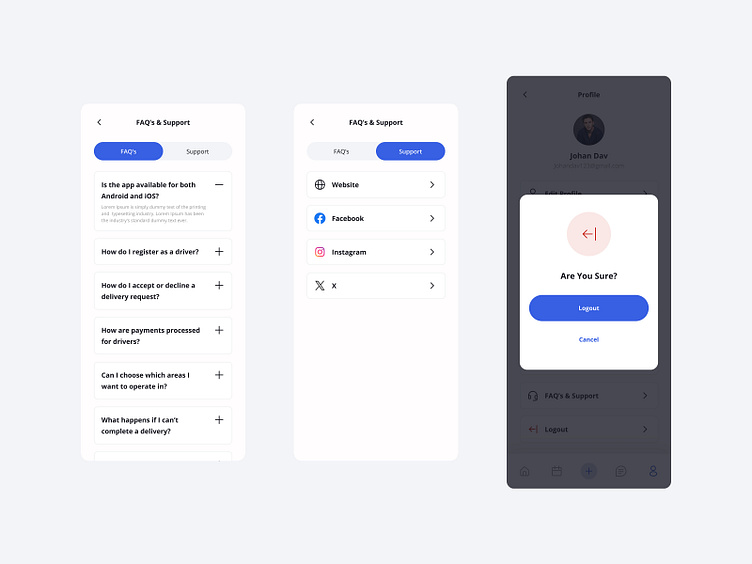 Truck Business Mobile App UI/UX Design | Fleet Management by Md Sajib ...