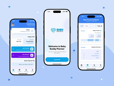 Tracking App Design - Baby ai app ai chat app app design baby baby app baby tracking app child tracking app design figma figma design health tracking app mobile app prozyner rifat ony tracking tracking app ui ux website design