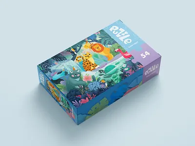 Jungle Puzzles animals art branding childrens cute design digital art educational giraffe graphic design illustration jungle kids leopard lion puzzle toucan toys unicorn vector