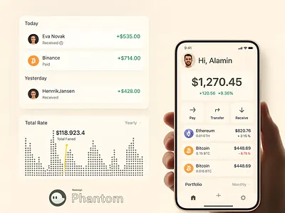 Phantom App Redesign app design appuiconcept buy crypto crypto app design ios minimalui mobile mobileappdesign modernappui sell solana swap token token app token design ui ux wallet