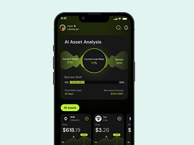 Lending & borrowing animation branding decentralized defi dex lending borrowing liquidity pool motion graphics staking ui wallet web3