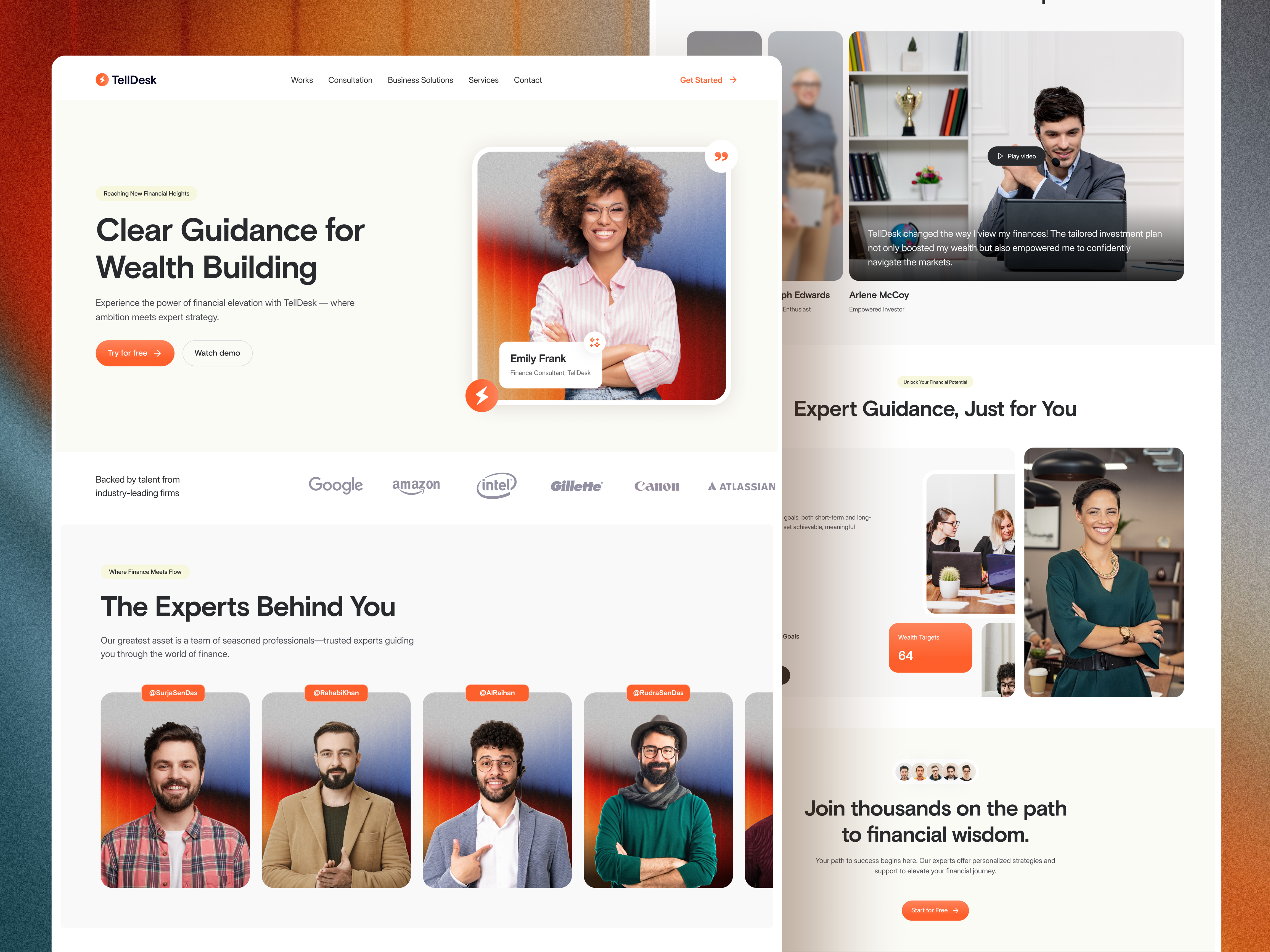 Financial Strategist's Homepage advisorwebsite clean ui clientfirstux consultantwebsite consultation firm conversionfocused finance financelandingpage financialwebsite fintech herosection indonesian designers microinteractions sharp ui trustcentereddesign website design inspiration websitedesign