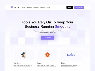Saas website automation tools businees tools clean design developer tools hero section integration platform interface landing page minimal ui modern ui no code saas saas dashboard saas website startup tools tool integration web app design web desgin workflow workflow automation