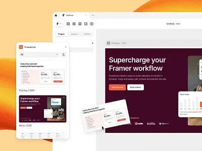 New Framer Template Drop – "Framerize UI animation figma figma design framer framer developer ui ui designer ui ux design web design web development web template website developer