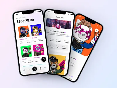 BitBloom - CryptoWallet Mobile App NFT app crypto cryptowallet defi design mobile app nft nftdesign ui ux uxdesign wallet web3ui