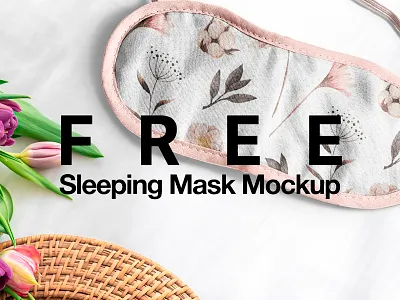 Free Sleeping Mask Mockup rest