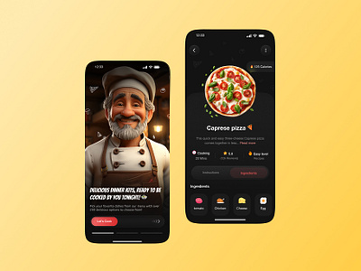 Pizza App dailyui foodapp illustration mobiledesign ui uxdesign