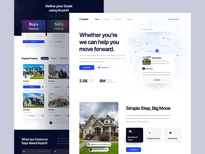 Keyloft - Real estate Landing Page branding conversionui design graphic design illustration landing page logo propertytech realestate realestatedesign typography ui ux uxdesign vector