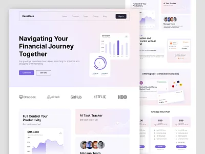Finance Landing Page Design ayesha riaz banking clean f finance design finance ui finance website interface landing landing page light theme minimal ui ux web web interface web ui webpage website website ui
