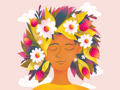 Summertime character illustration kids procreate summer summertime wellness