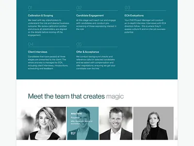 Landing Page Section - Executive Search Firm
