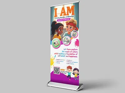 Coloring Book Rollup Banner amazon design outstanding print ready rollup banner