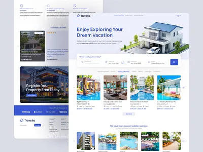Travelio-Booking Landing Page bookingui digitalstorytelling landingpage tour tourism travel traveltech uxdesign wanderlust website design