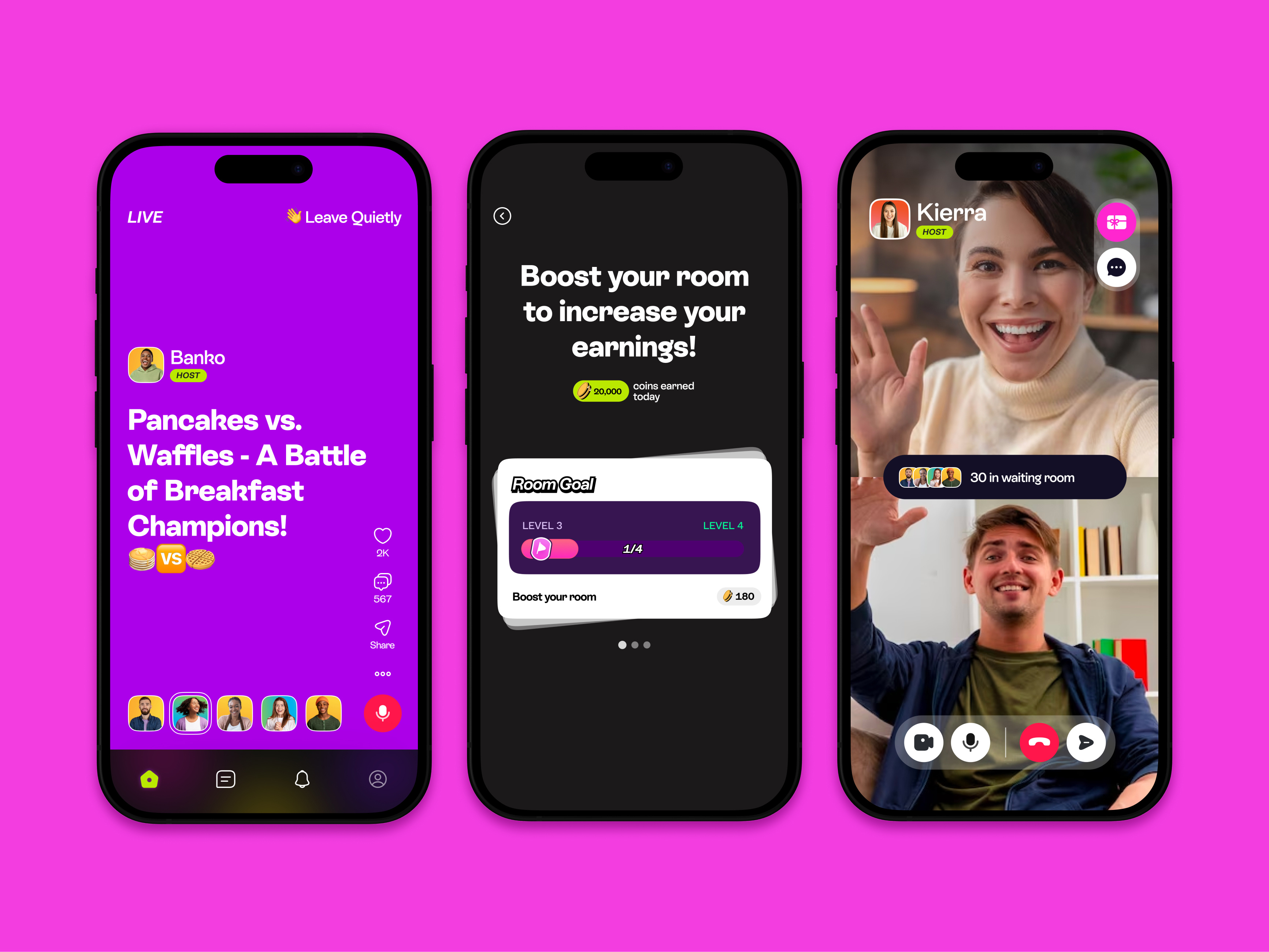 Example of Live Rooms. Real Faces. Gen Z Vibes.