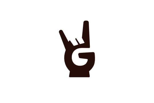 Letter G Rocker Logo ggg hand logo modern rocker