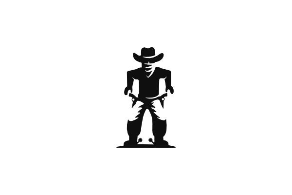 Cowboy Stance Logo cowboy logo mascot modern