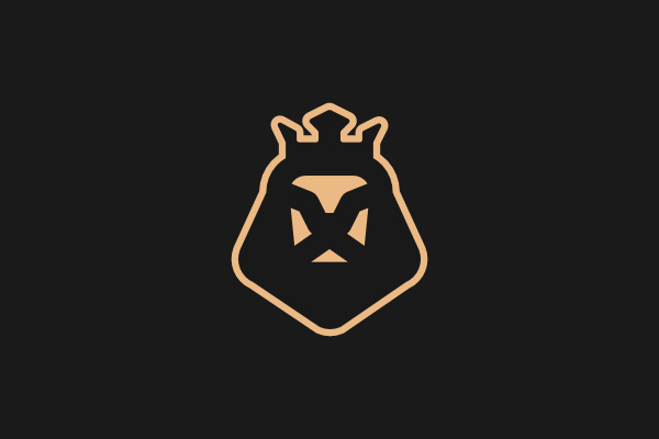 Simple Lion King Logo bold lion logo modern simple