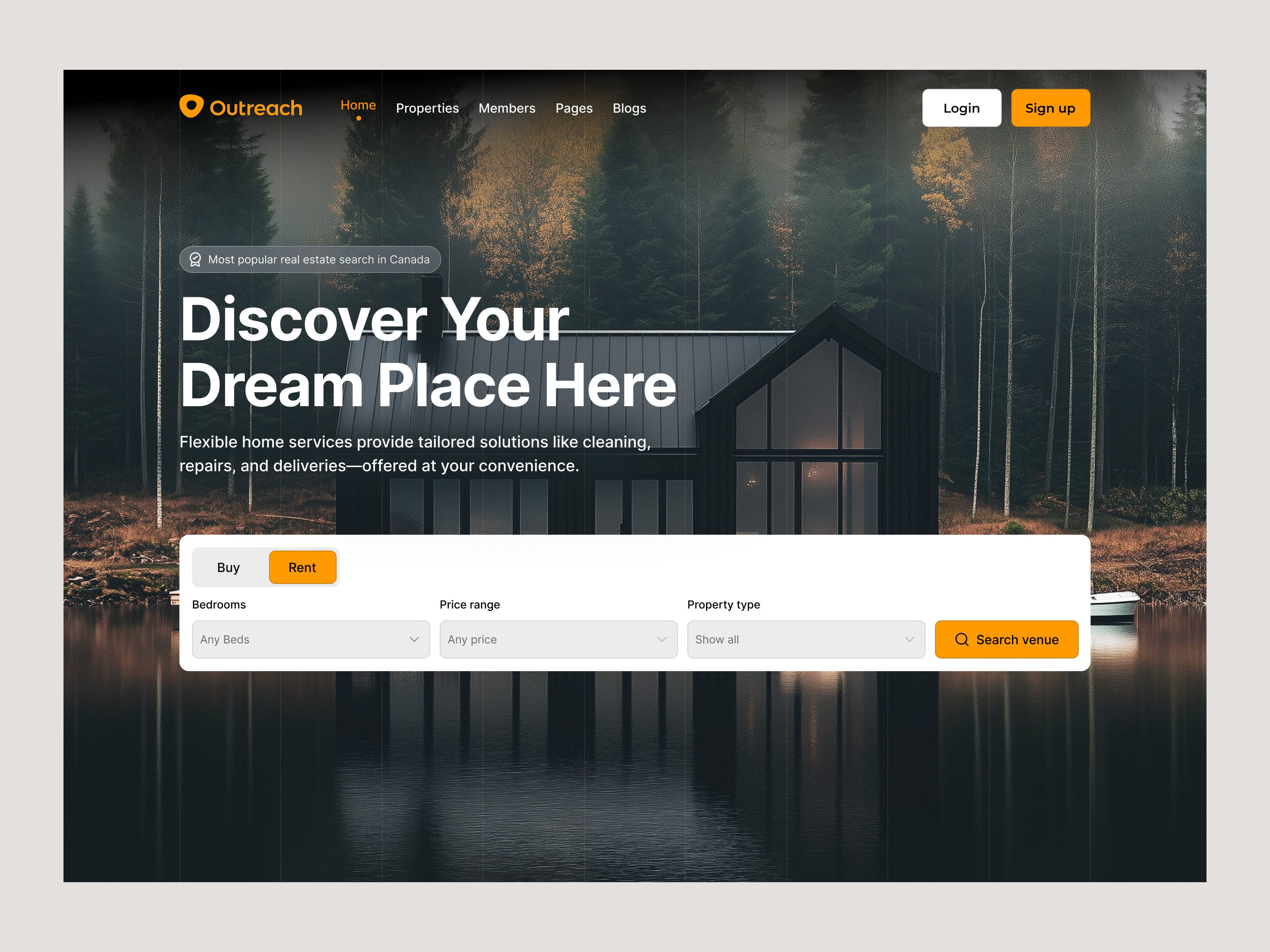 Real estate property management design realestate ui ui design uiux web website