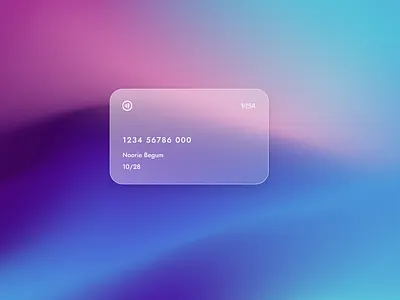 Glassmorphism (Credit Card) #UIDesign app branding design graphic design illustration logo typography ui ux vector