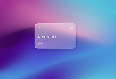Glassmorphism (Credit Card) #UIDesign app branding design graphic design illustration logo typography ui ux vector