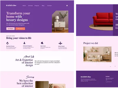 Home Decor Website UI decor home decor interior ui website ui