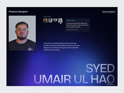 Portfolio - Hero header header hero portfolio ui website