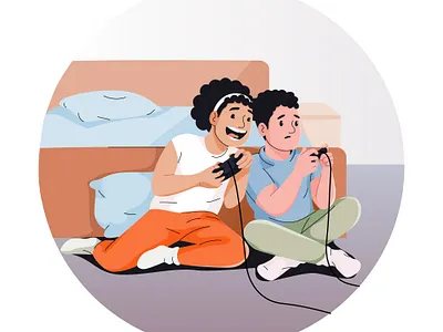 Play character children fun game graphic illustration kids pastel play playful vector