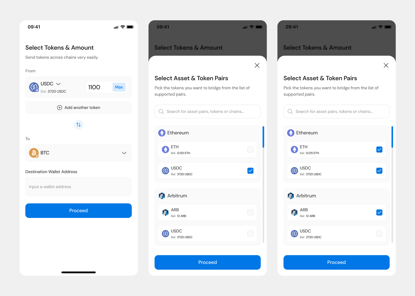 Select Token Pairs UI app design figma ui ux web3