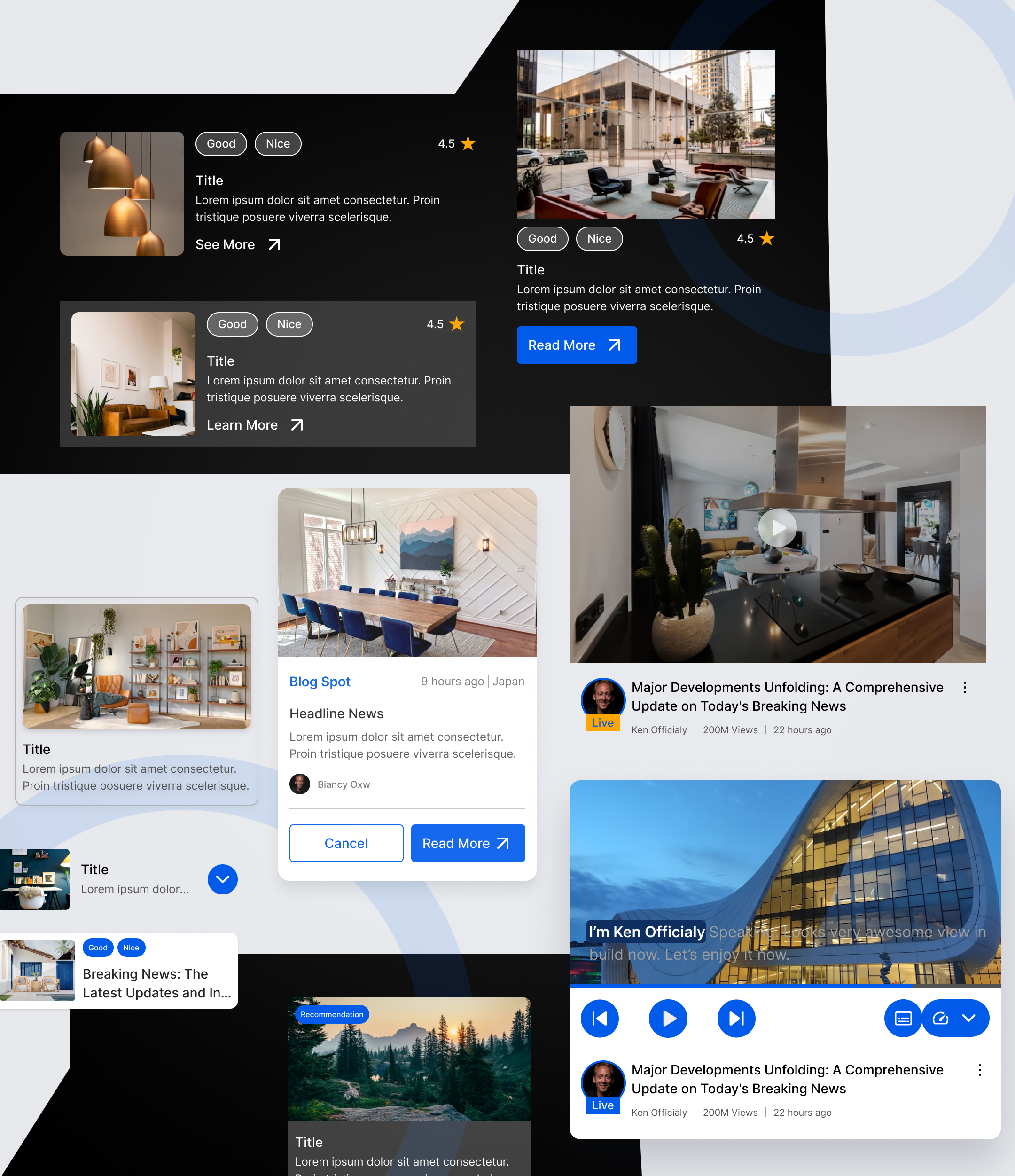 Interior Design - Card Modals animation card modal designui graphic design modals motion graphics popup ui uiux ux